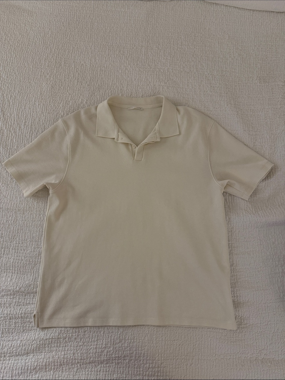 Zara Men's Cream Polo Shirt - XL